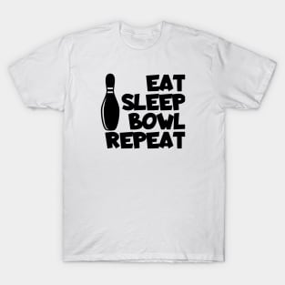 Bowling eat sleep bowl repeat T-Shirt
